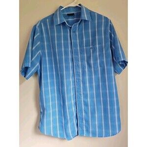 R & R Casuals Men's XL SOFT Button Up Shirt, Blue